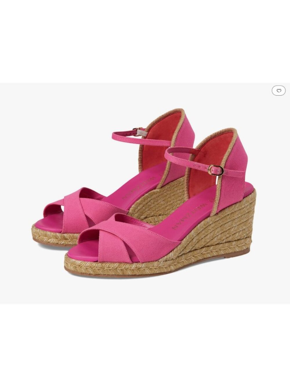 Stuart Weitzman Women's Fuchsia Mirela II Espadrille Wedge Sz 10B - Picture 1 of 9